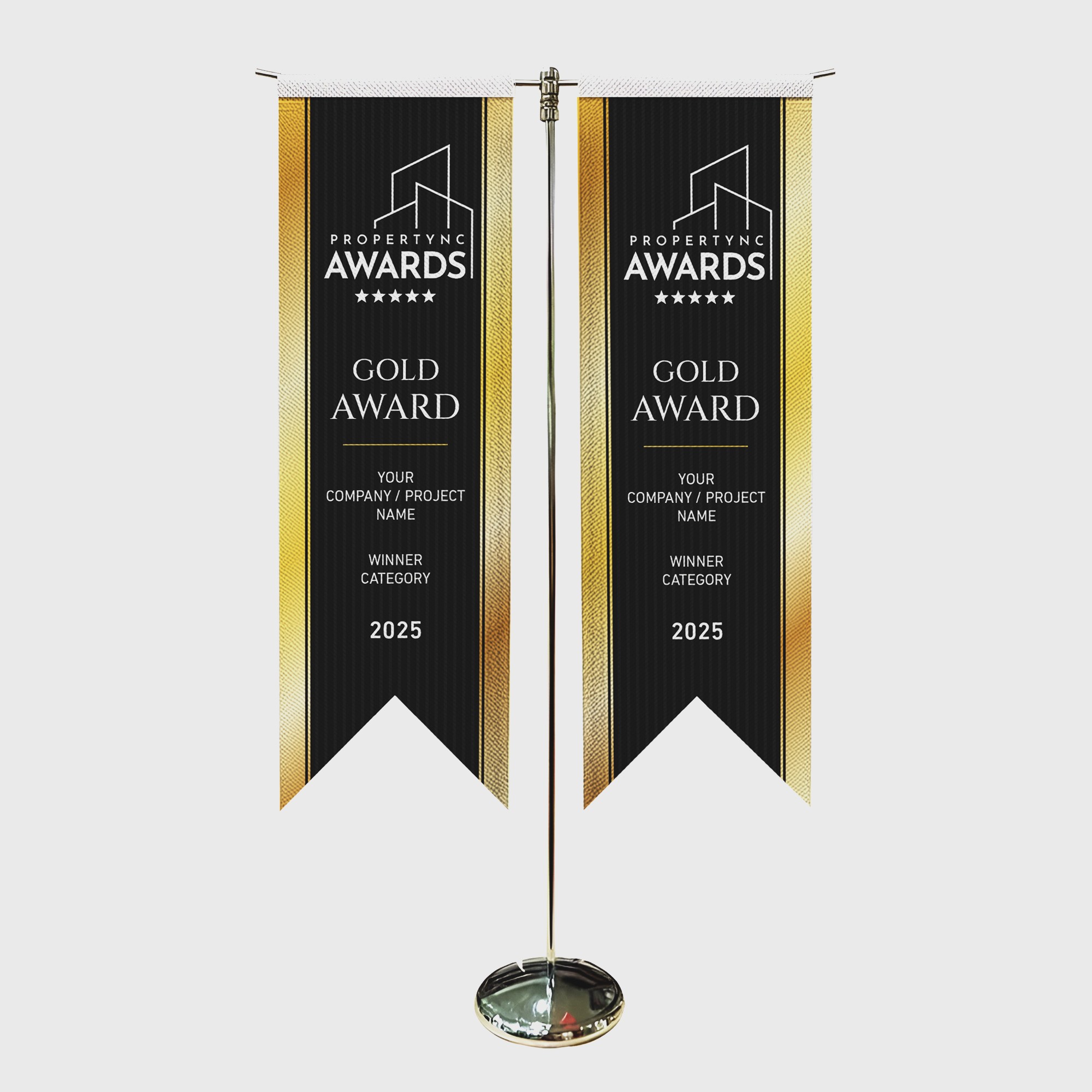 Chrome Table Top Flag